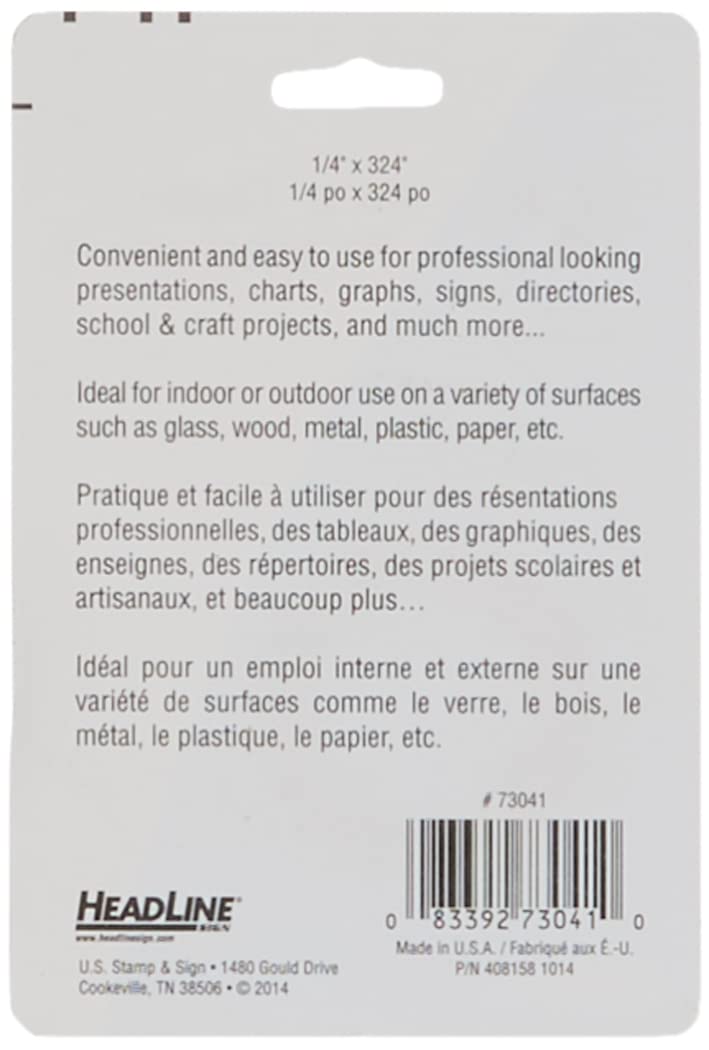 Headline Sign 73041 Graphic Art Tape, Black, 1/4-Inch Wide, 324 Inches Long - Image 3